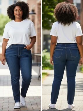 Style & Co Women's Dark Blue Stretch Jeggings Jeans Size XL
